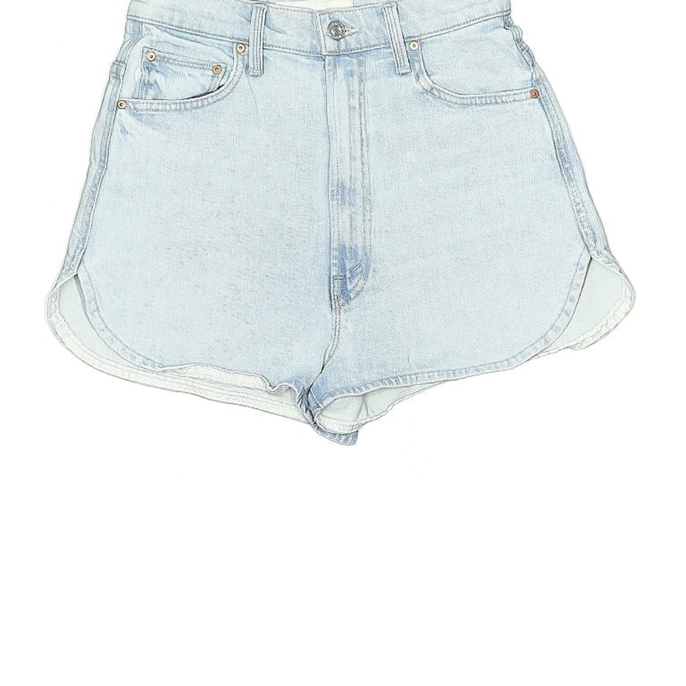 MOTHER High Waist Blue Denim Shorts